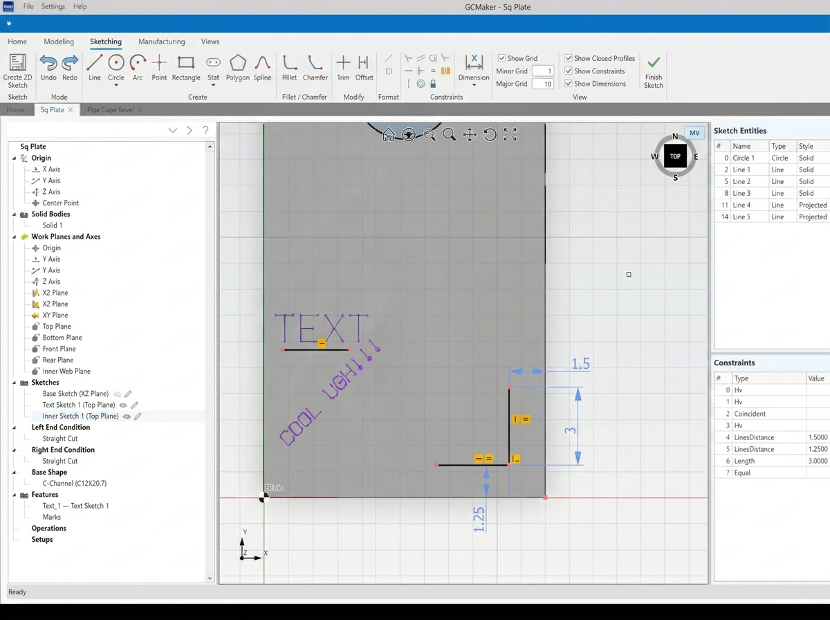 GCmaker Marking and Text Feature